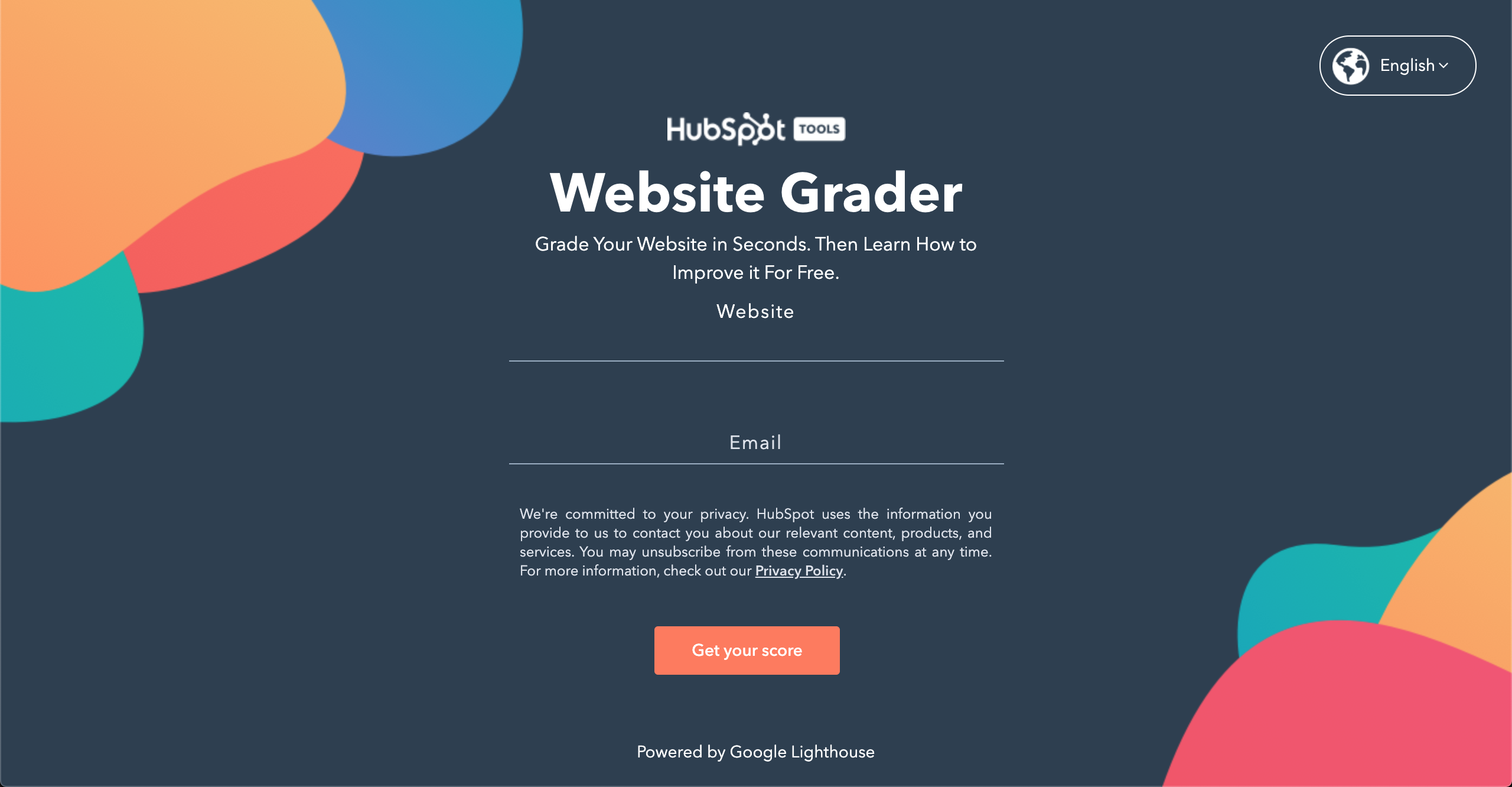 A great tool to grade your website in seconds for free